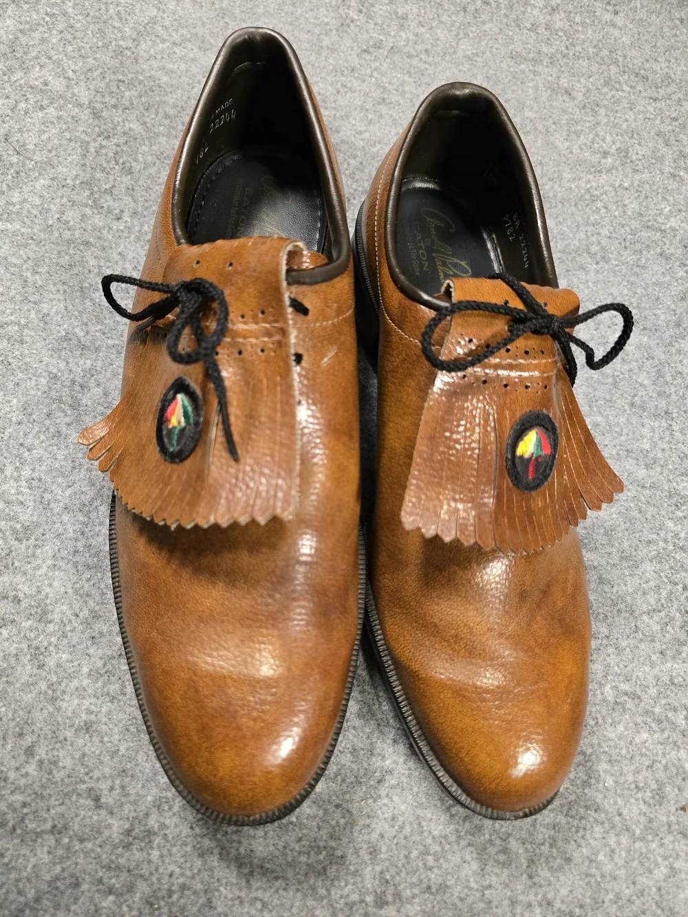 Vintage Arnold Palmer Men's Brown Golf Shoes 1970's-1980's